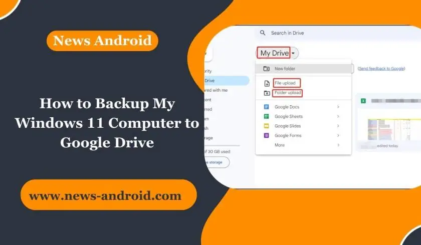 How to Backup My Windows 11 Computer to Google Drive?